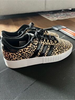 adidas Leopard Print Platform Sneakers - Black & Tan